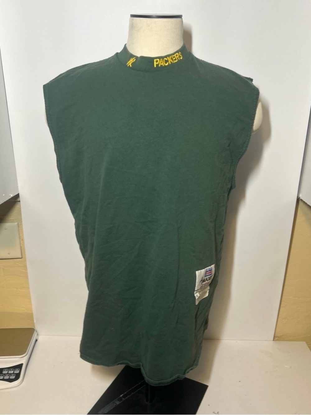Green Packers Sleeveless mock Neck Men's Shirt player issued